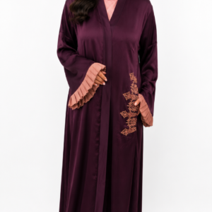 Rawda Plum Abaya with Pockets
